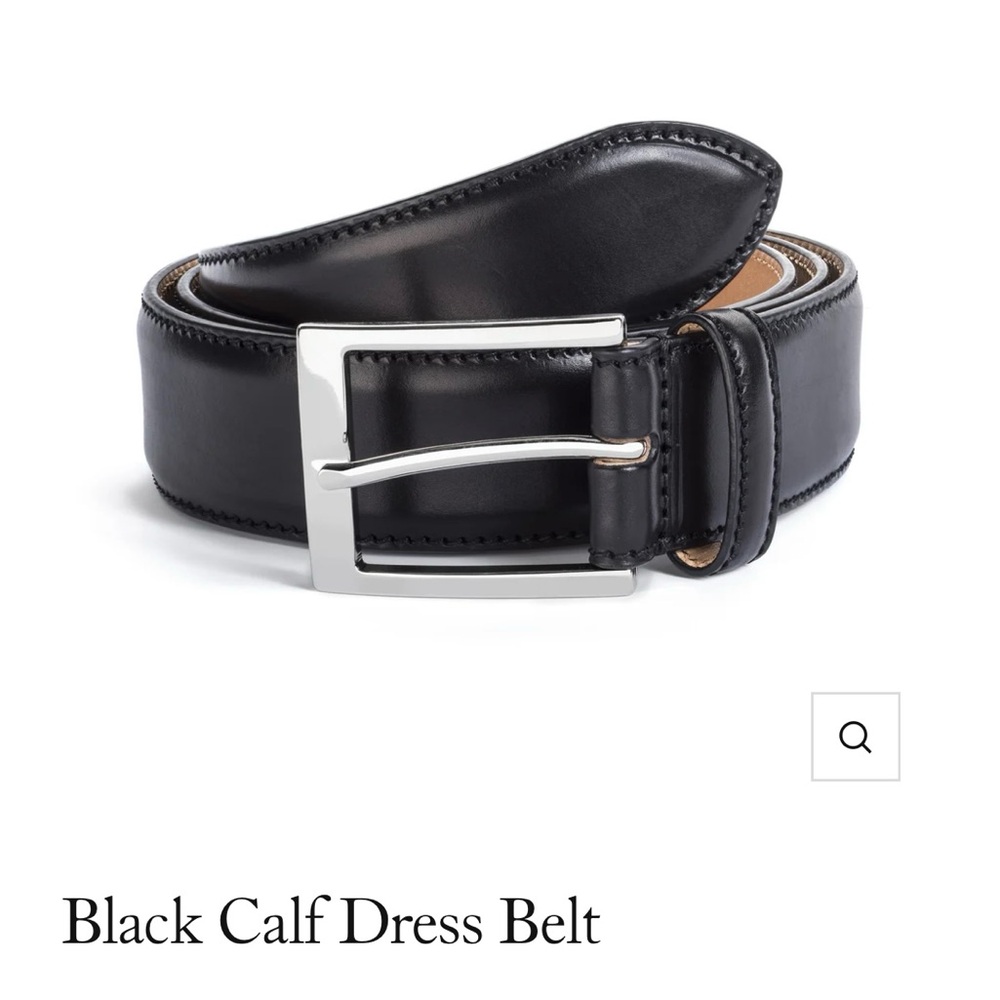 To Boot Black Leather Dress Belt